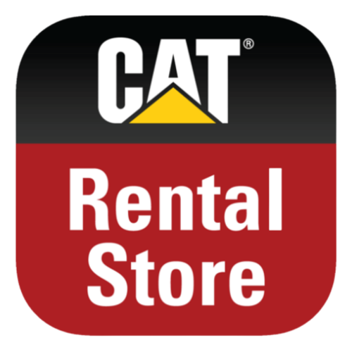 Cat Rental Store App Logo, Caterpillar Inc logo with Rental Store Underneath