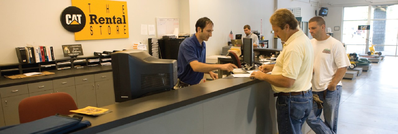 Over the counter services at Cat Rental Store location