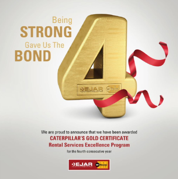 EJAR Achieves Gold Rental Certificate for the 4 th Year
