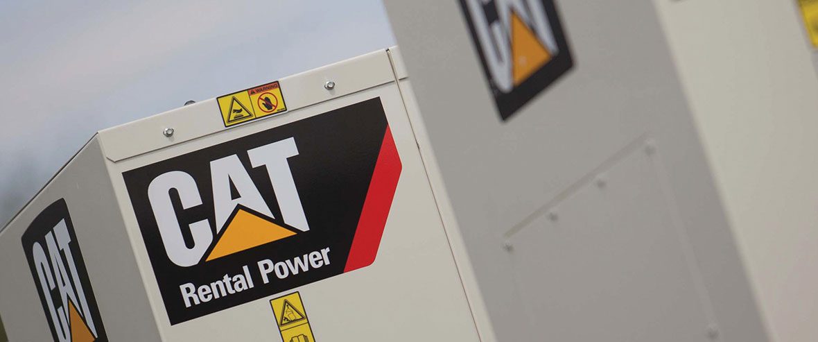 generator with Cat Rental Power logo on it.