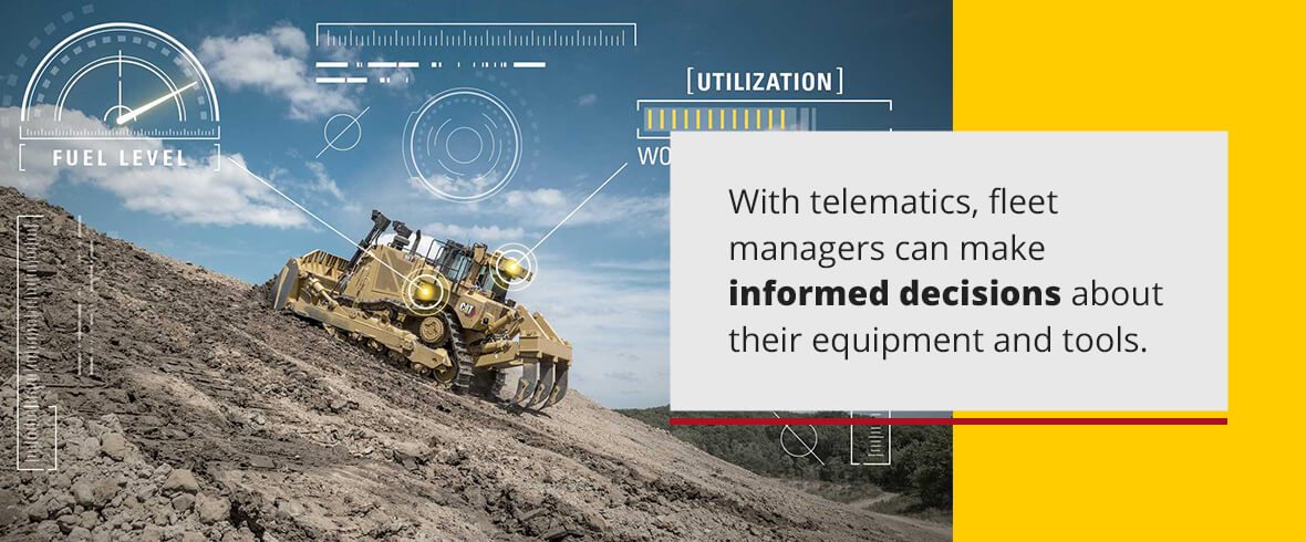 With telematics, fleet managers can make informed decisions about their equipment and tools.