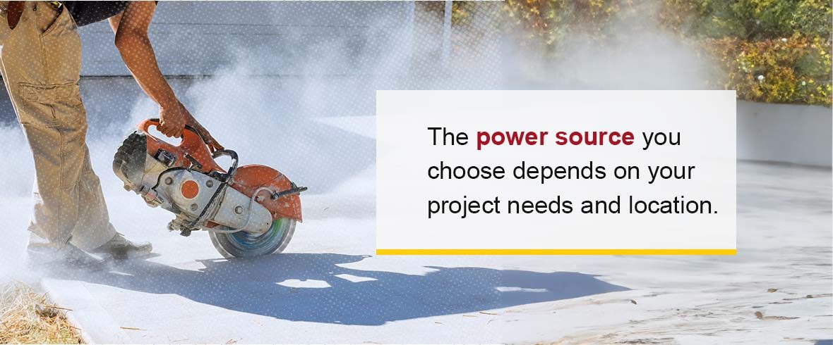 The power source you choose depends on your project needs and location.