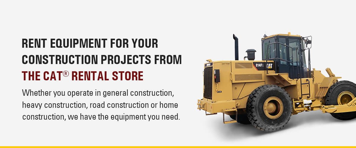 rent equipment for your construction projects from The Cat Rental Store