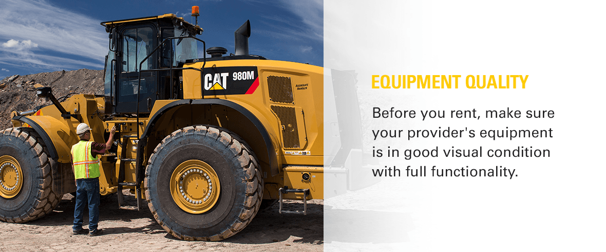 use rental equipment to fill gaps