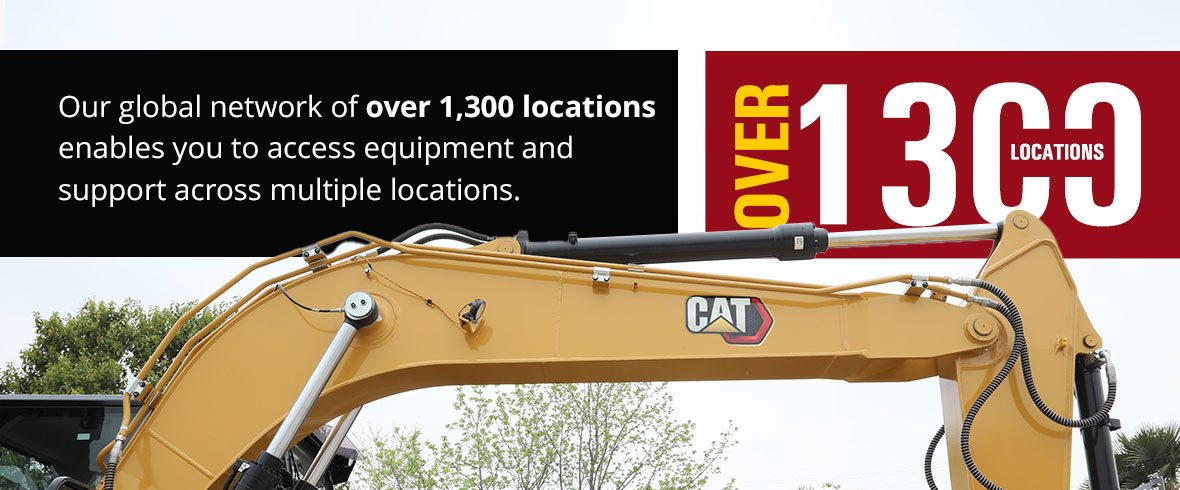 Our global network of over 1,300 locations enables you to access equipment and support across multiple locations.