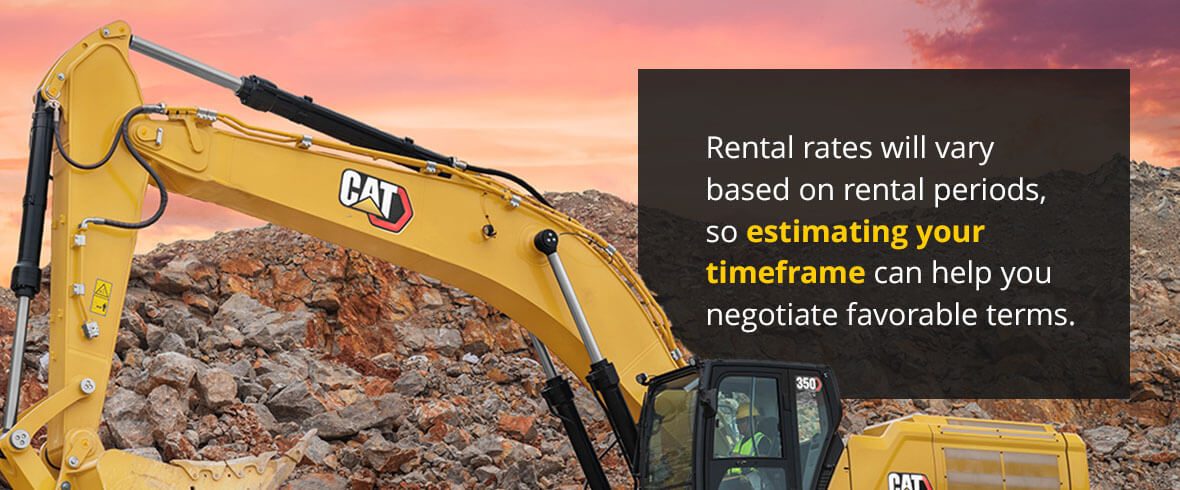 Rental rates will vary based on rental periods, so estimating your timeframe can help you negotiate favorable terms.