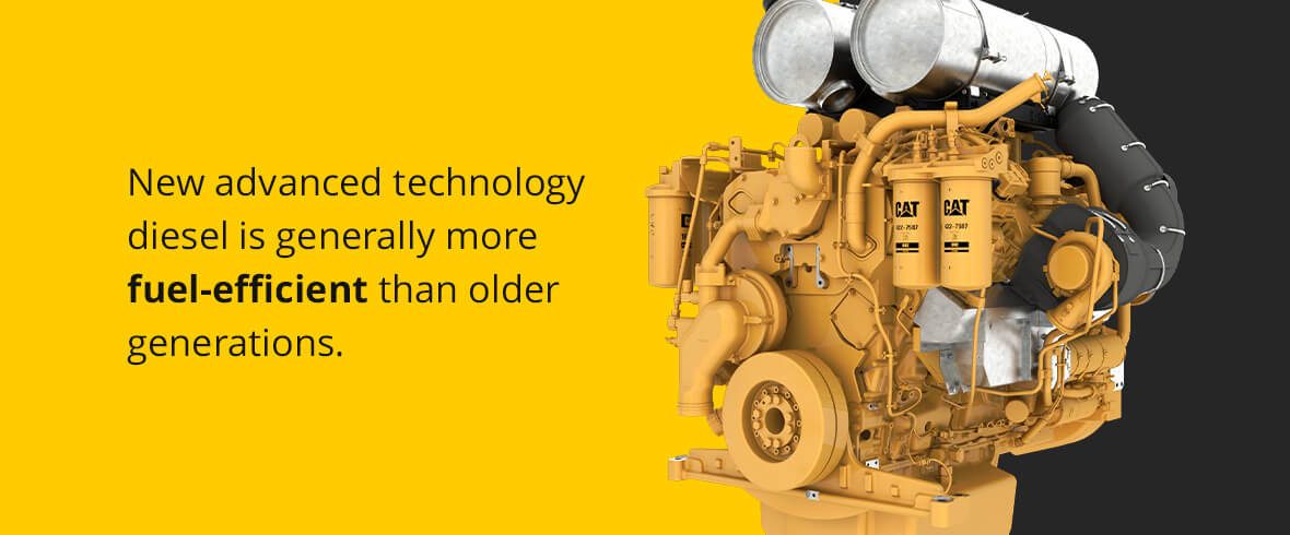 new advanced technology diesel is generally more fuel-efficient than older generations.