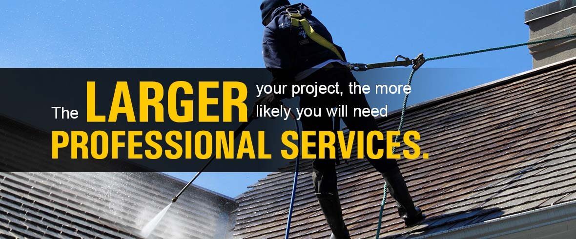 The larger your project, the more likely you will need professional services.