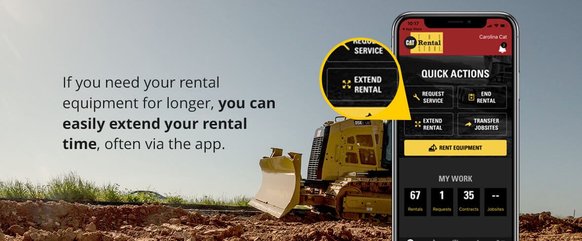 If you need your rental equipment for longer, you can easily extend your rental time, often via the app.