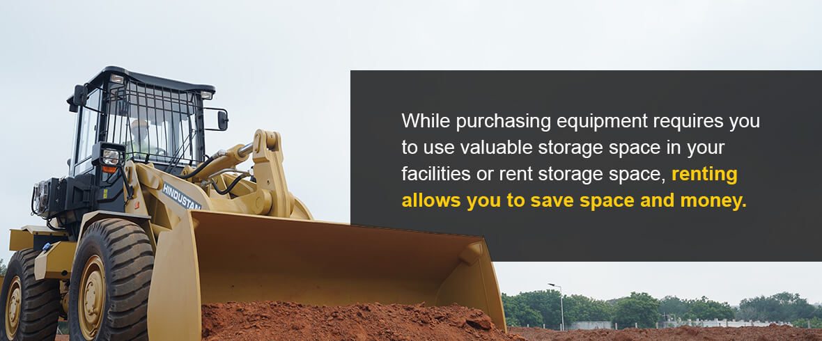renting allows you to save space and money