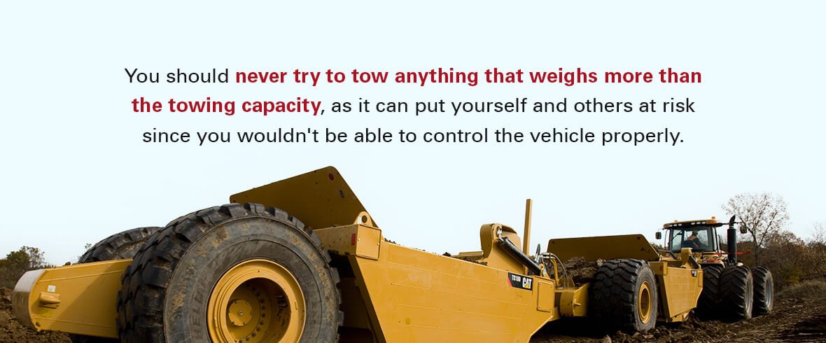 You should never try to tow anything that weighs more than the towing capacity, as it can put yourself and others at risk since you wouldn't be able to control the vehicle properly.