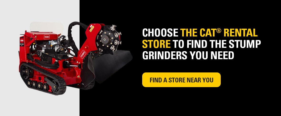 Choose The Cat® Rental Store to Find the Stump Grinders You Need
