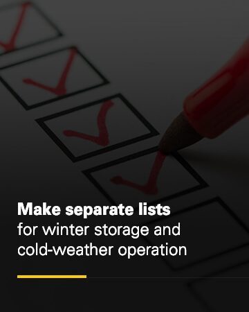 Checlist Winterize