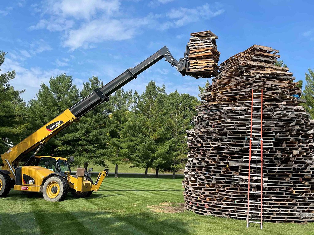 Cat Telehandler Party with a purpose
