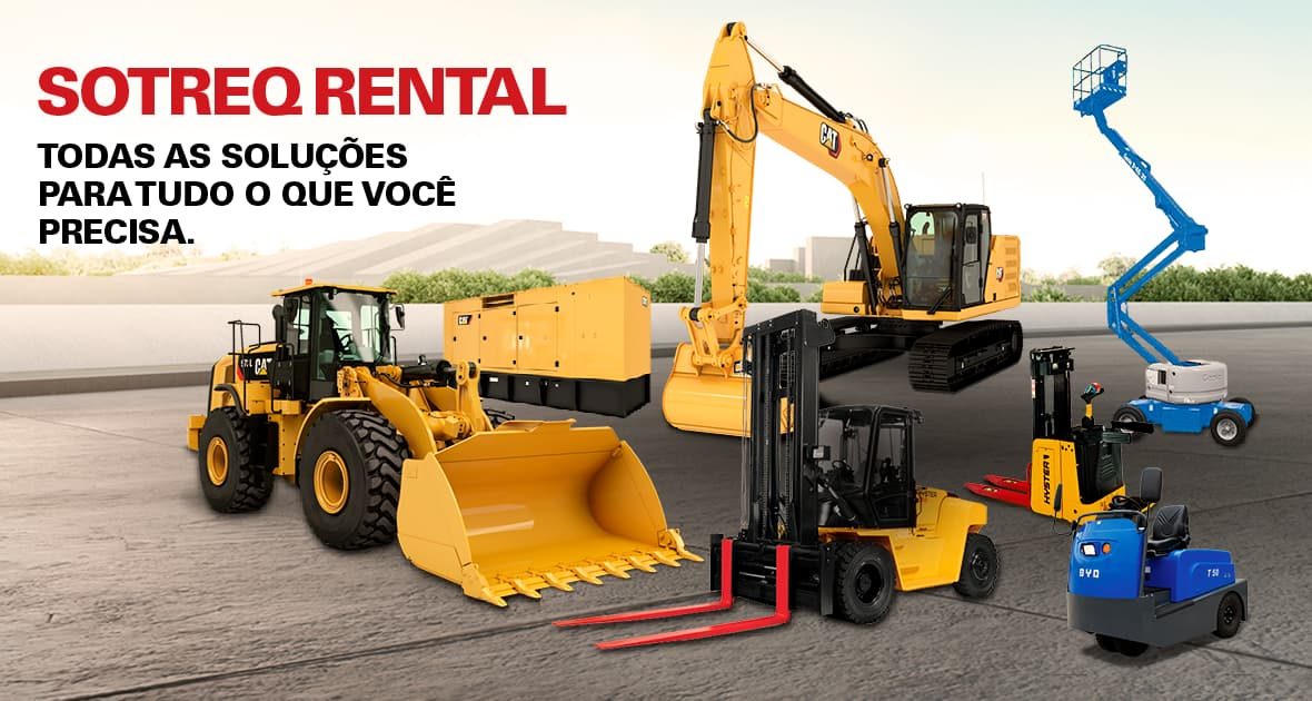 sotreq rental aluguel de máquinas cat caterpillar