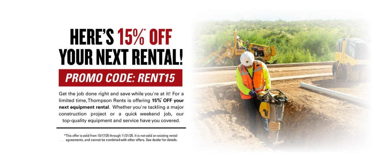 15% Off Equipment Rental